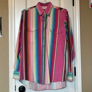 mens vintage wrangler button up